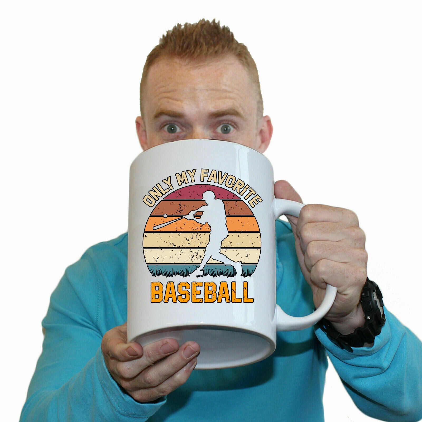 Only My Favorite Sport Baseball - Funny Giant 2 Litre Mug