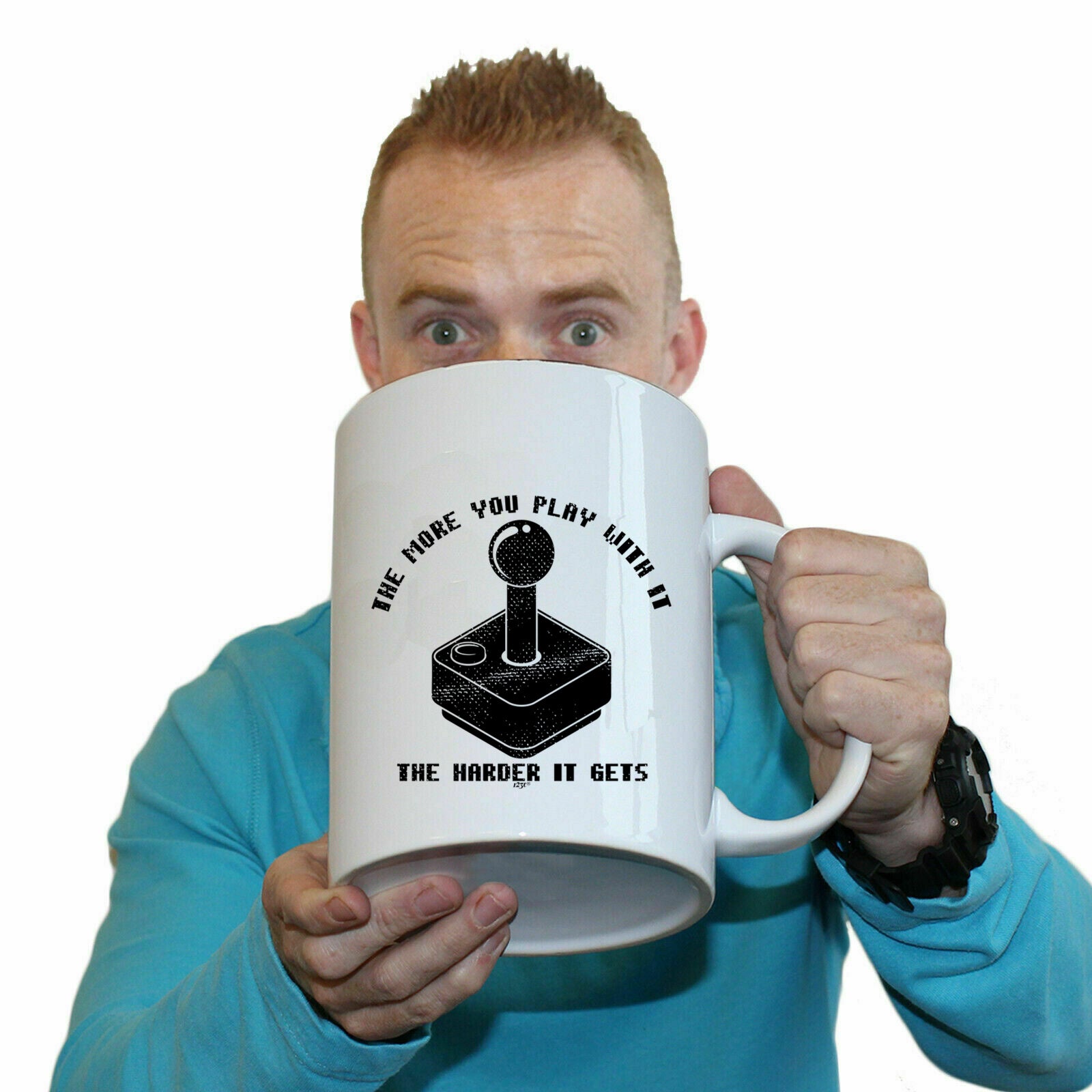 The More You Play With It The Harder It Gets - Funny Giant 2 Litre Mug