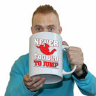 Skydiving Never Too Old To Jump - Funny Giant 2 Litre Mug