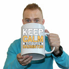 Keep Calm And Play Badminton - Funny Giant 2 Litre Mug