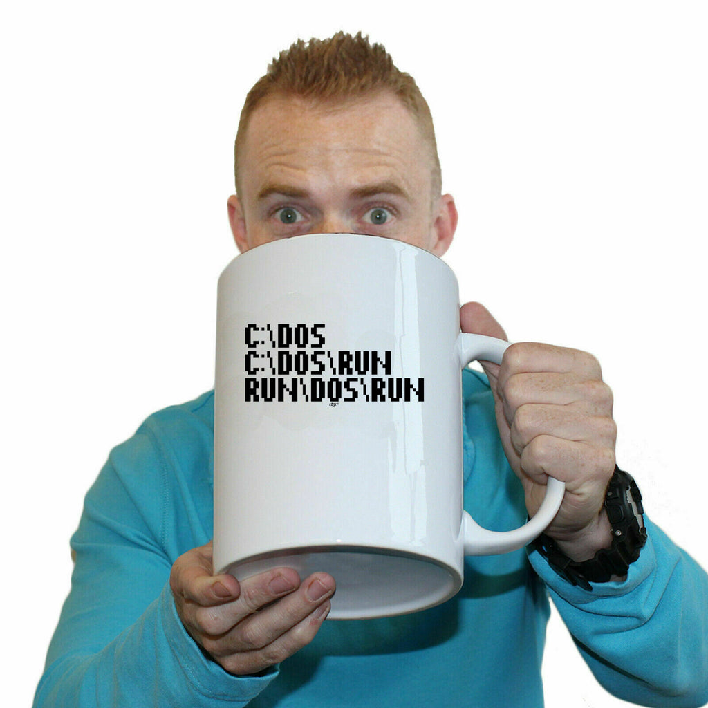 C Dos Run Computer - Funny Giant 2 Litre Mug Cup