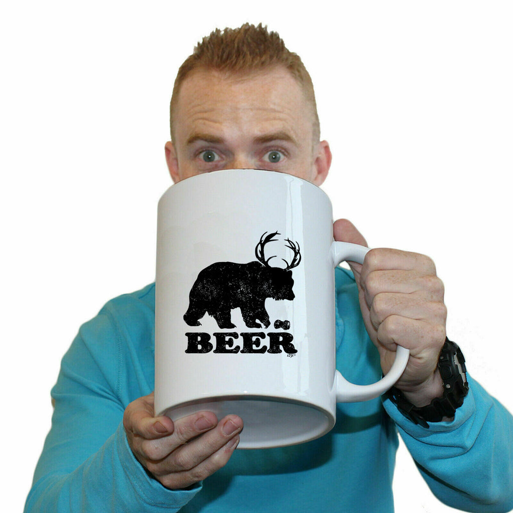 Beer Bear Deer - Funny Giant 2 Litre Mug Cup