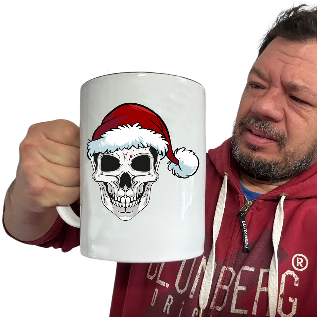 Santa Skull Christmas Xmas - Funny Giant 2 Litre Mug