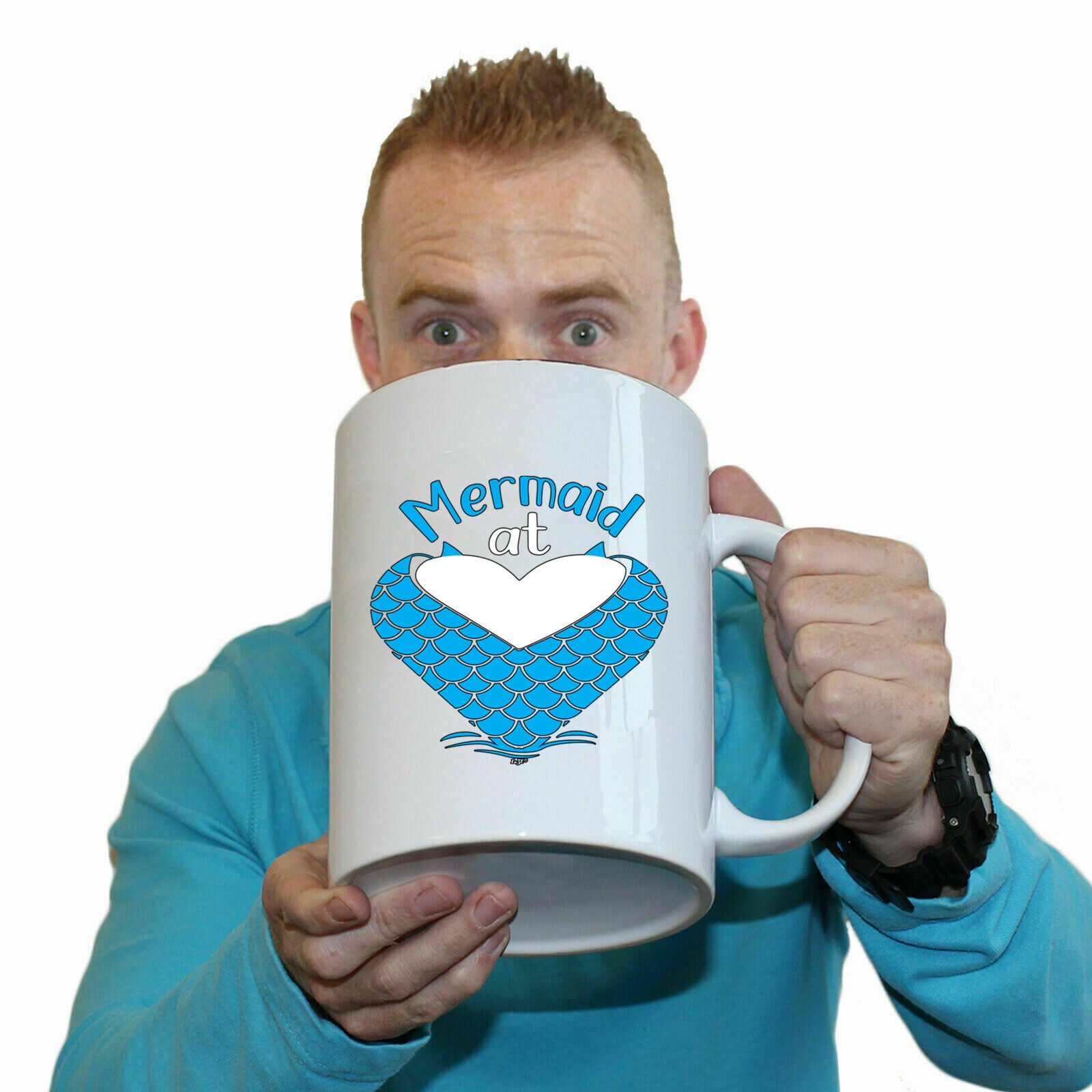 Mermaid At Heart - Funny Giant 2 Litre Mug