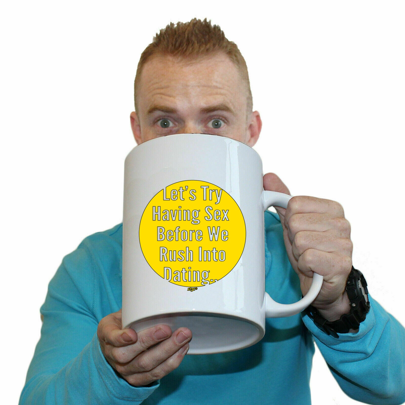 Lets Try Having Before Dating - Funny Giant 2 Litre Mug