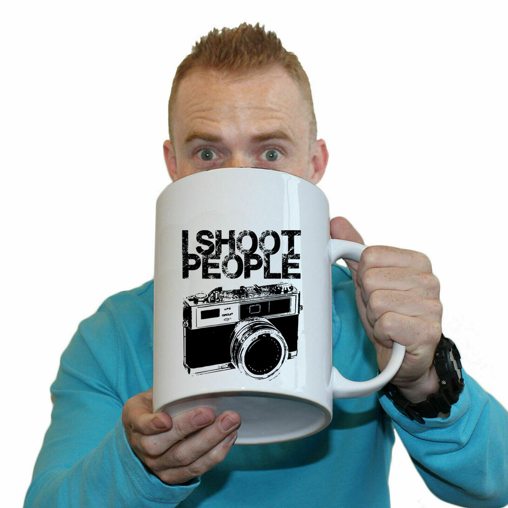 Shoot People White - Funny Giant 2 Litre Mug