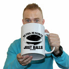 Uau No Pads No Helments Just Balsl - Funny Giant 2 Litre Mug