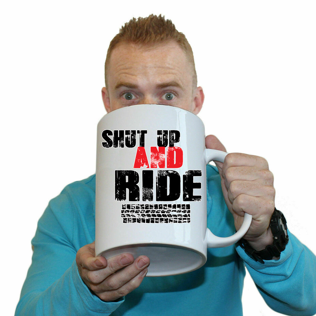 Shut Up And Ride Cycling Bicycle Bike - Funny Giant 2 Litre Mug