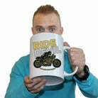 Ride Devil Move Fast Motorbike Motorcycle - Funny Giant 2 Litre Mug