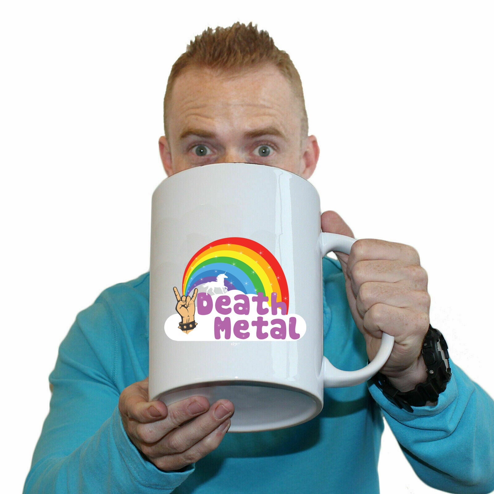 Death Metal Raindow - Funny Giant 2 Litre Mug Cup