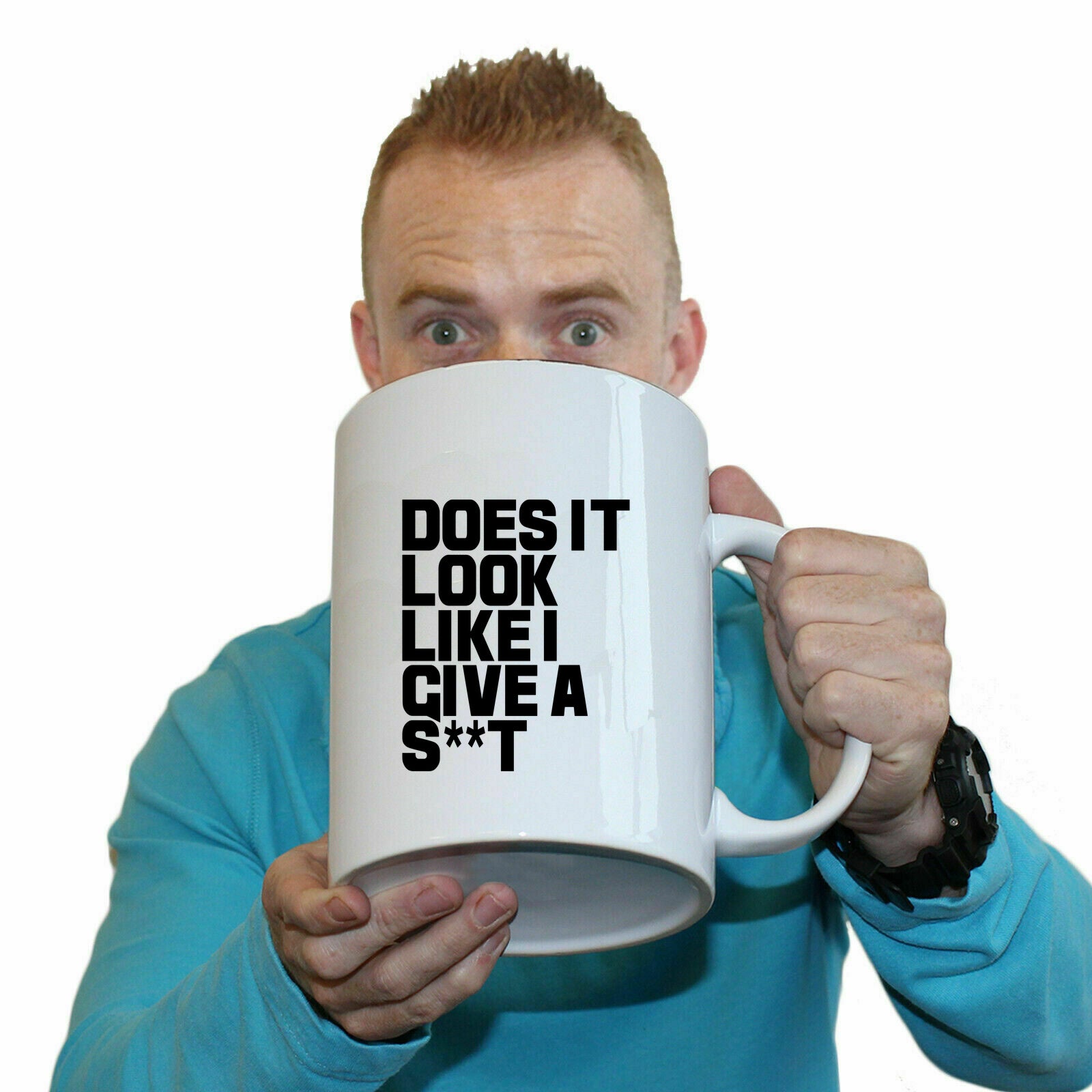 Does It Look Like I Give - Funny Giant 2 Litre Mug Cup