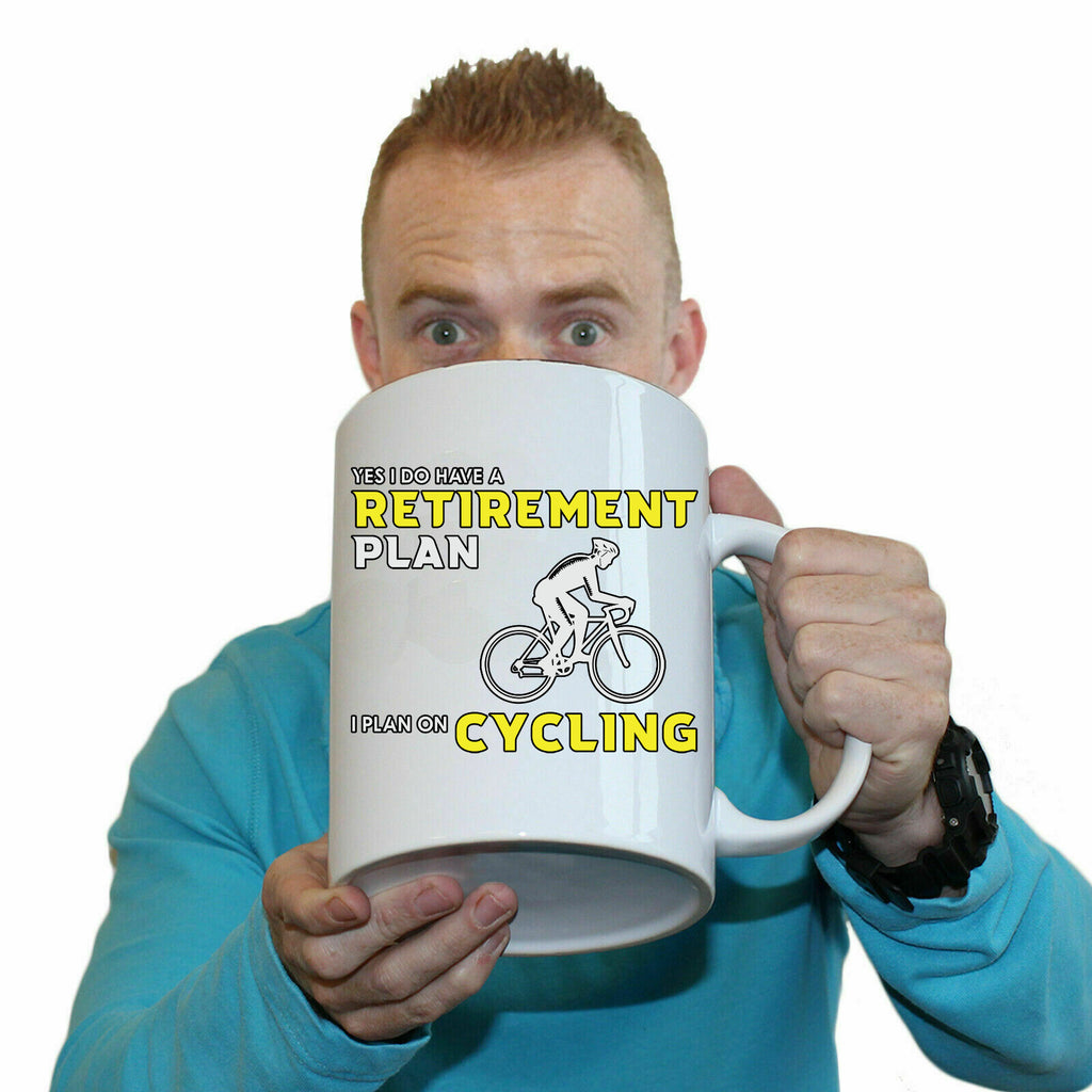 Retirement Plan V2 Cycling Bicycle Bike - Funny Giant 2 Litre Mug