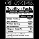 Glazier Nutrition Facts - Mens 123t Funny T-Shirt Tshirts