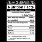 Grandfather Nutrition Facts - Mens 123t Funny T-Shirt Tshirts
