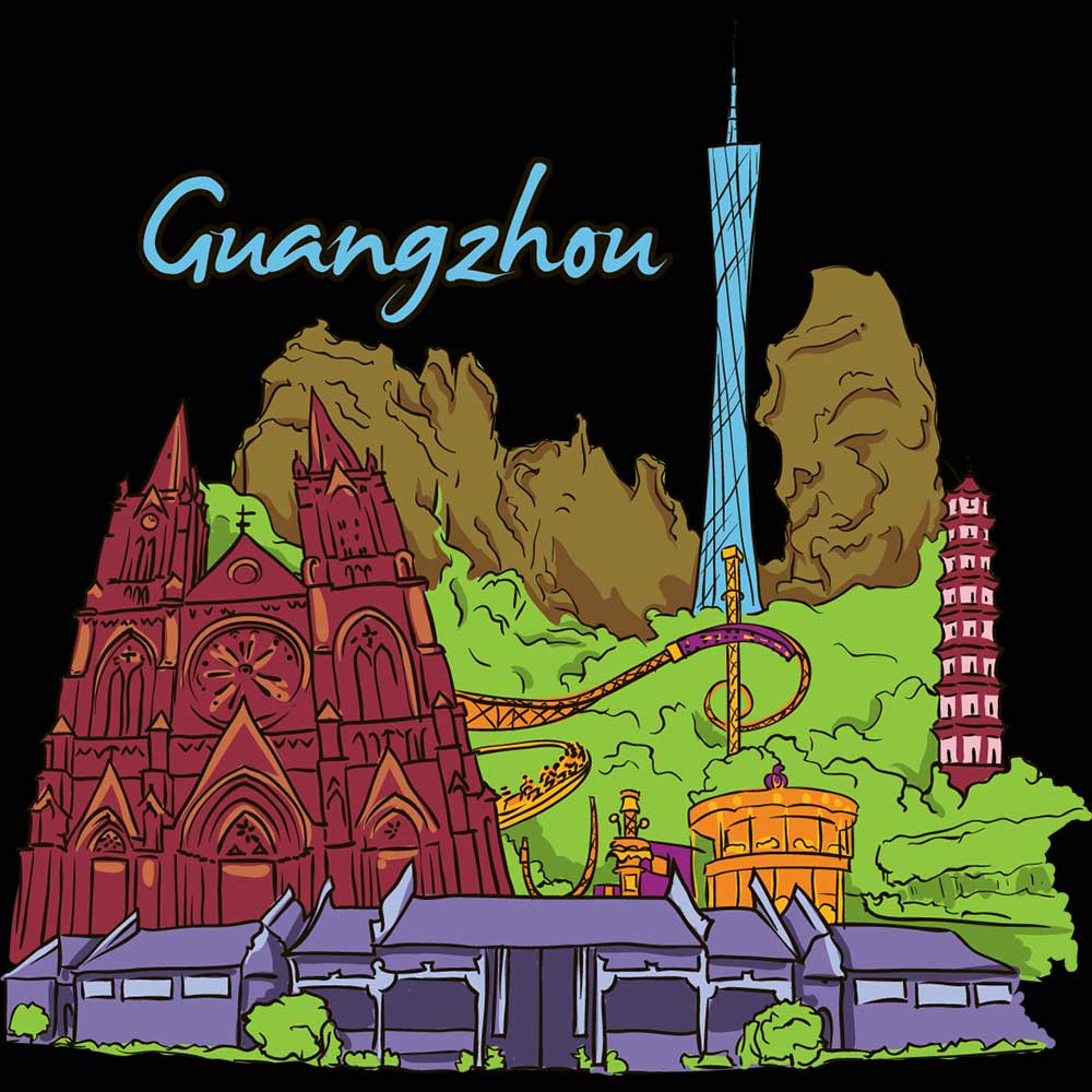 Guangzhou China Country Flag Destination - Mens 123t Funny T-Shirt Tshirts