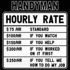 Handyman Hourly Rate - Mens 123t Funny T-Shirt Tshirts