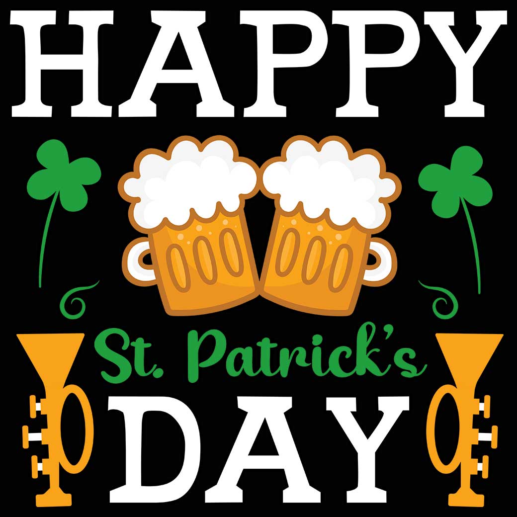 Happy St Patricks Day 2 Irish Ireland  - Mens 123t Funny T-Shirt Tshirts