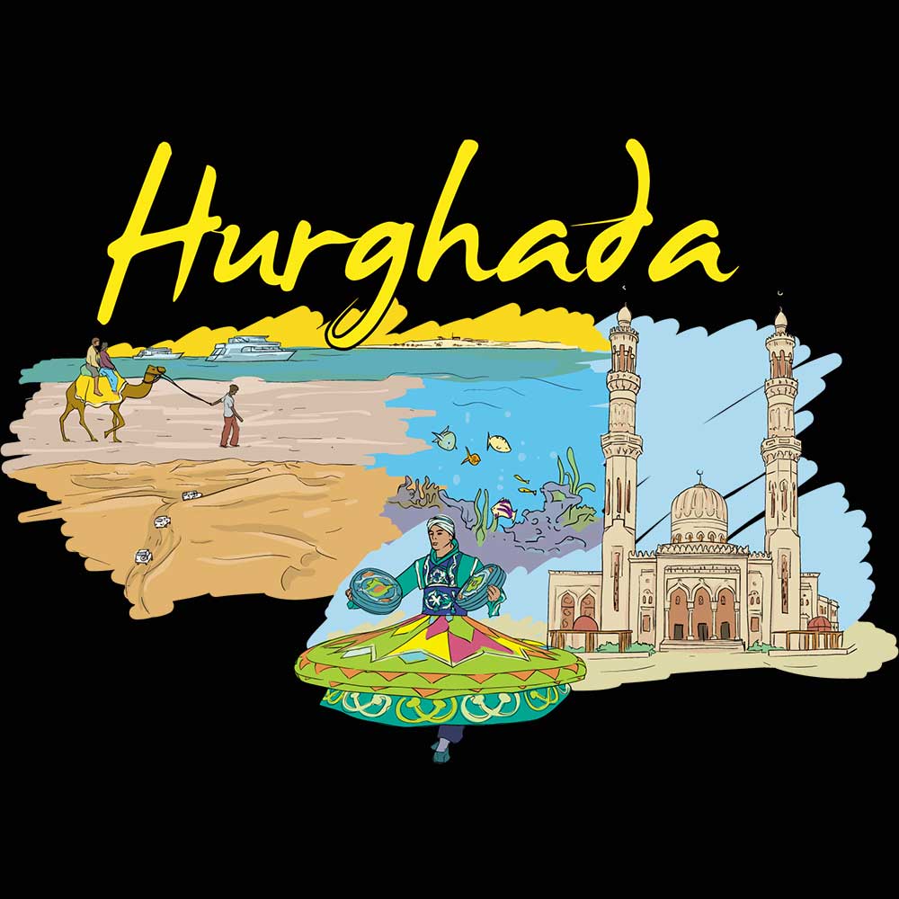 Hurghada Egypt Country Flag Destination - Mens 123t Funny T-Shirt Tshirts