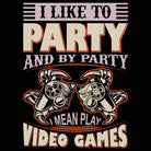 I Like To Party Video Games Gamer - Mens 123t Funny T-Shirt Tshirts