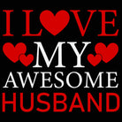 I Love My Awesome Husband Valentines Day - Mens 123t Funny T-Shirt Tshirts