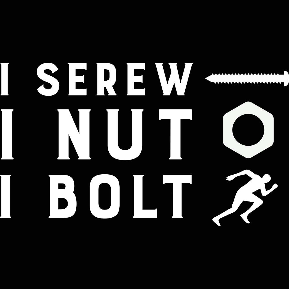 I Screw Nut Bolt Mechanic Running - Mens 123t Funny T-Shirt Tshirts