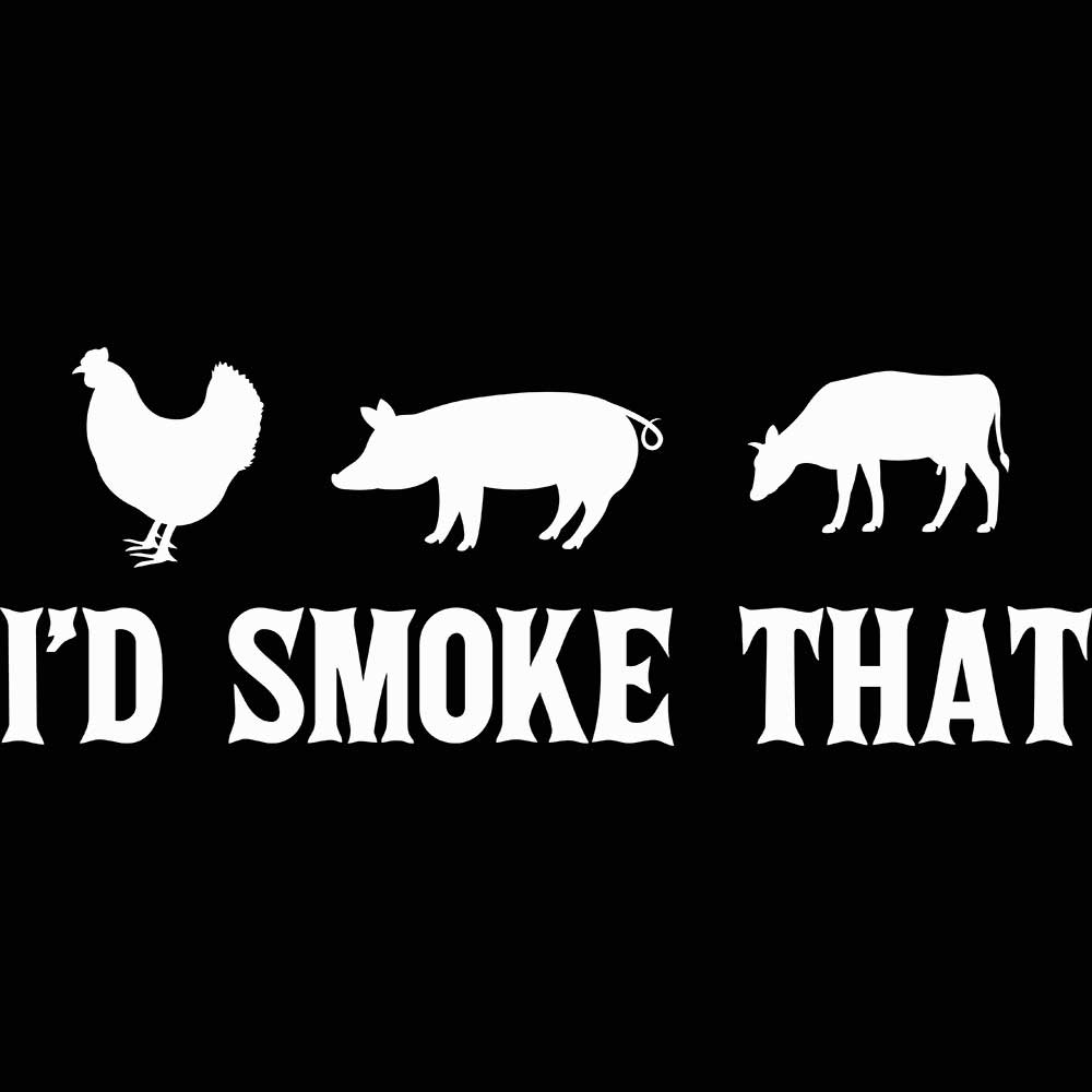 Id Smoke That Bbq Animals Smoker Chef - Mens 123t Funny T-Shirt Tshirts