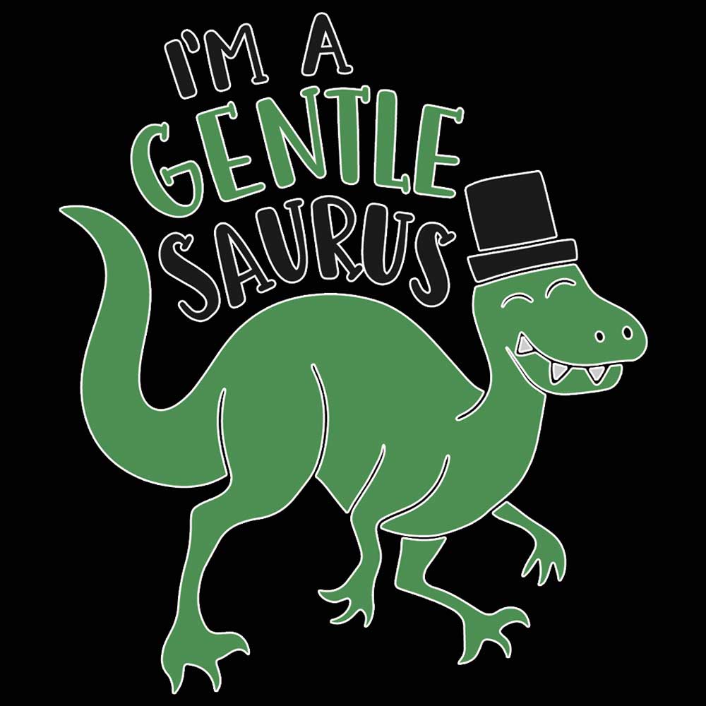 Im A Gentle Saurus Dinosaur Dino - Mens 123t Funny T-Shirt Tshirts