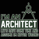 Im An Architect Lets Save Some Time - Mens 123t Funny T-Shirt Tshirts