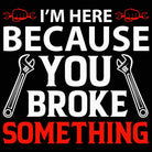 Im Here Because You Broke Something Mechanic V2 Colour - Mens 123t Funny T-Shirt Tshirts