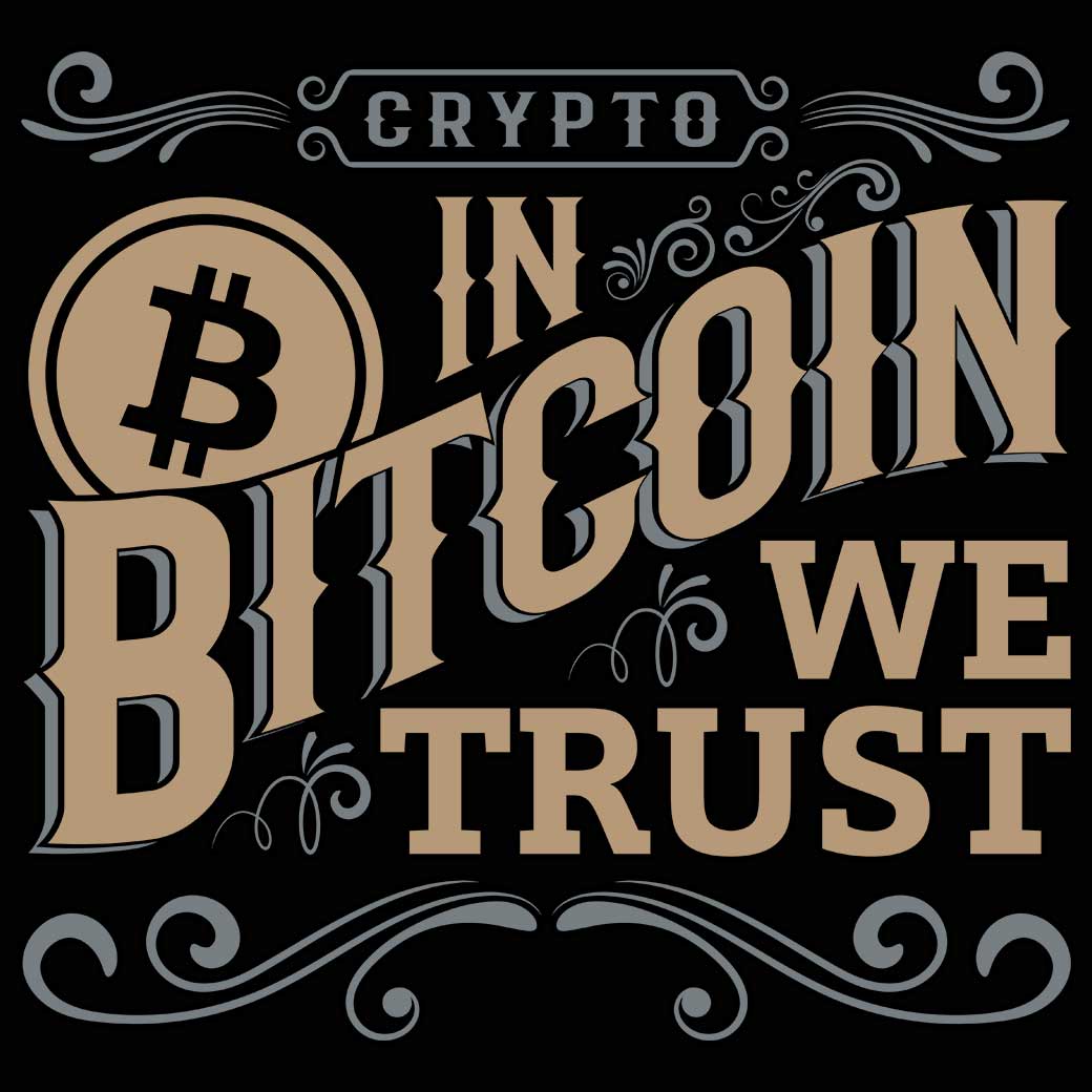 In Bitcoin We Trust Crypto Money Cryptocurrency Coin - Mens 123t Funny T-Shirt Tshirts