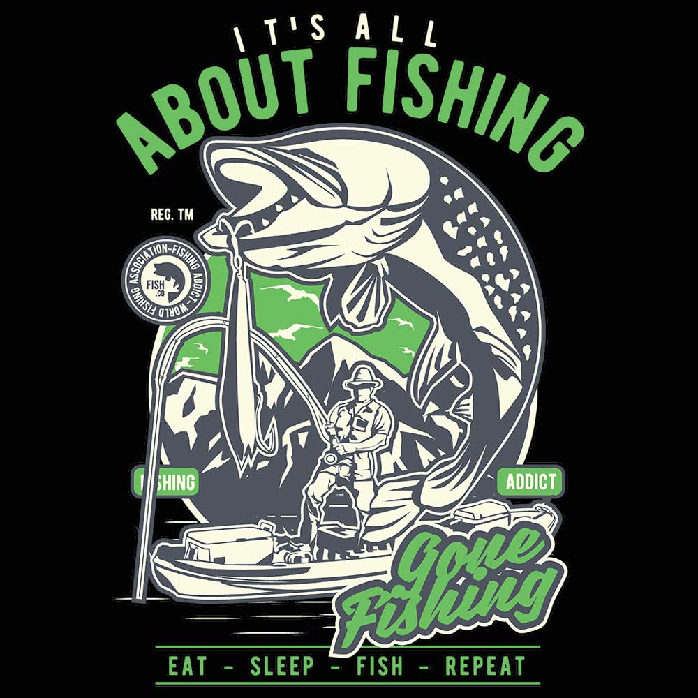 Its All About Fishing Fish - Mens 123t Funny T-Shirt Tshirts