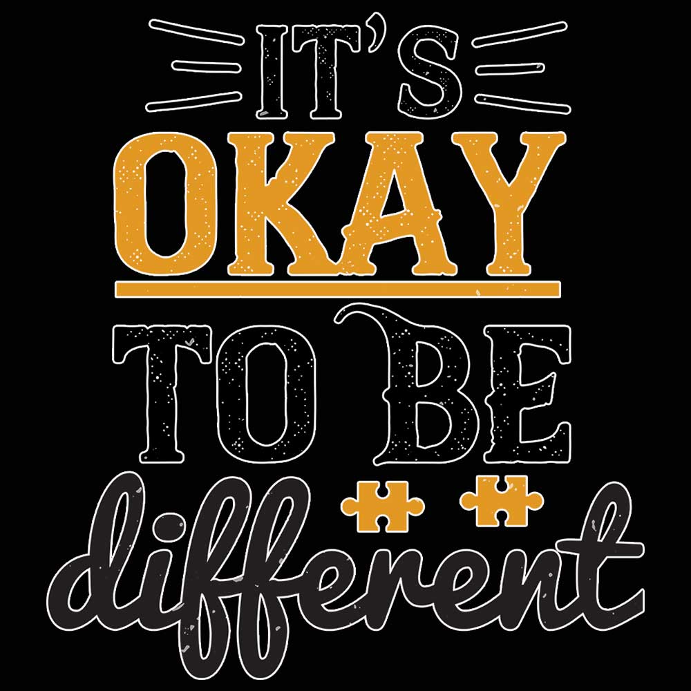 Its Okay To Be Different Autism - Mens 123t Funny T-Shirt Tshirts