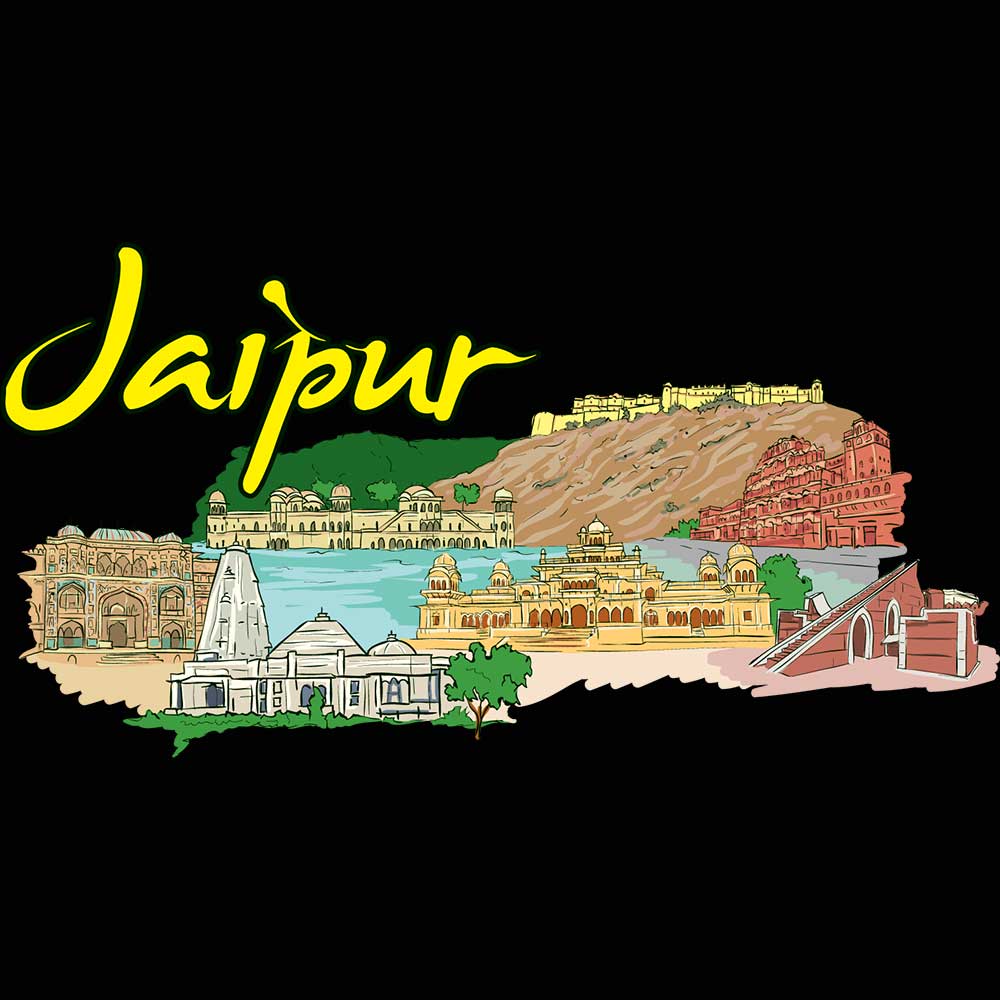 Jaipur India Rajasthan Country Flag Destination - Mens 123t Funny T-Shirt Tshirts