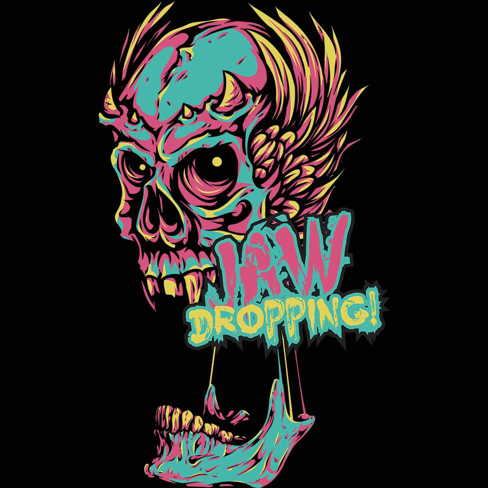 Jaw Dropping Skull Fashion - Mens 123t Funny T-Shirt Tshirts