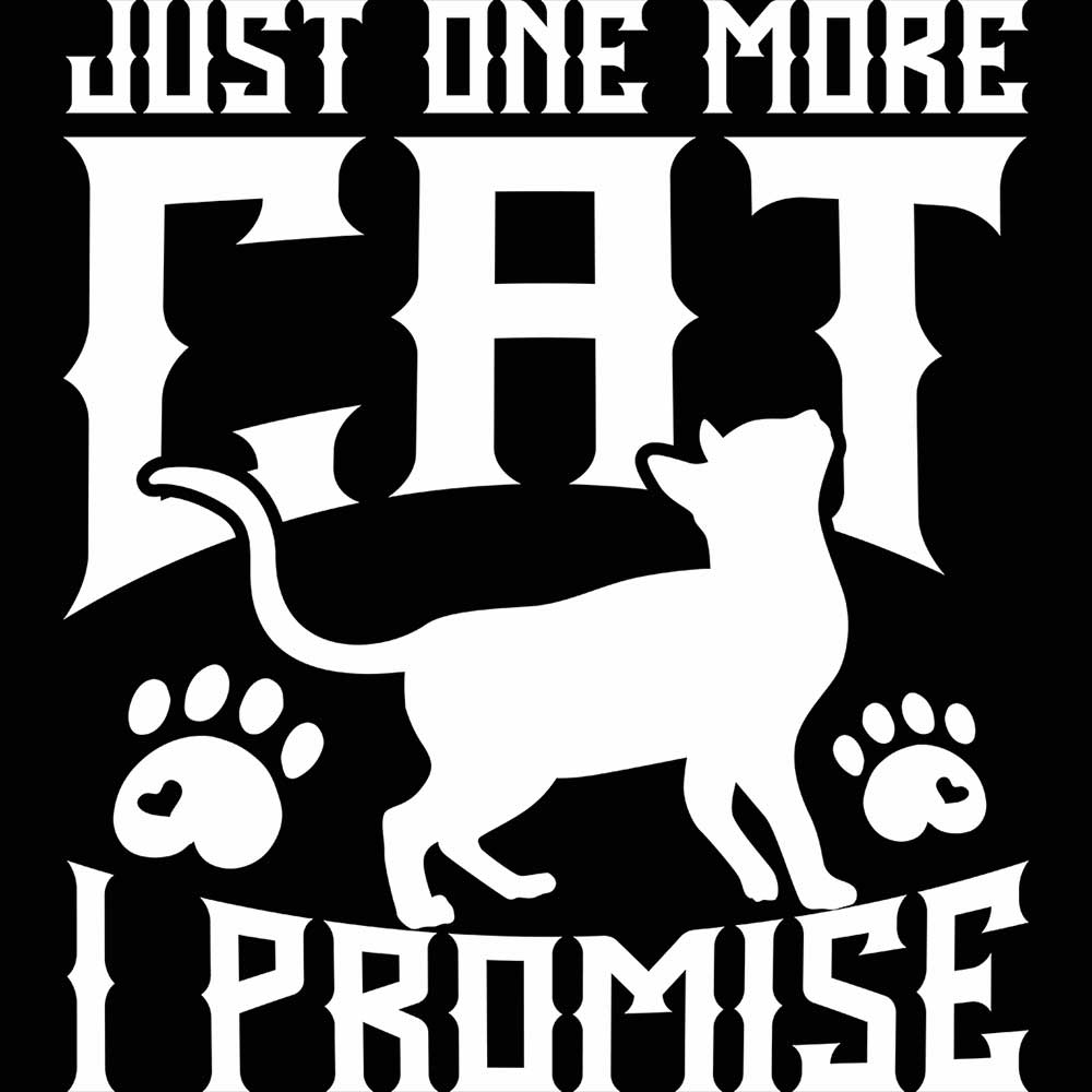 Just One More Cat I Promise Cats - Mens 123t Funny T-Shirt Tshirts