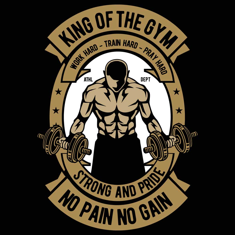 King Of The Gym - Mens 123t Funny T-Shirt Tshirts