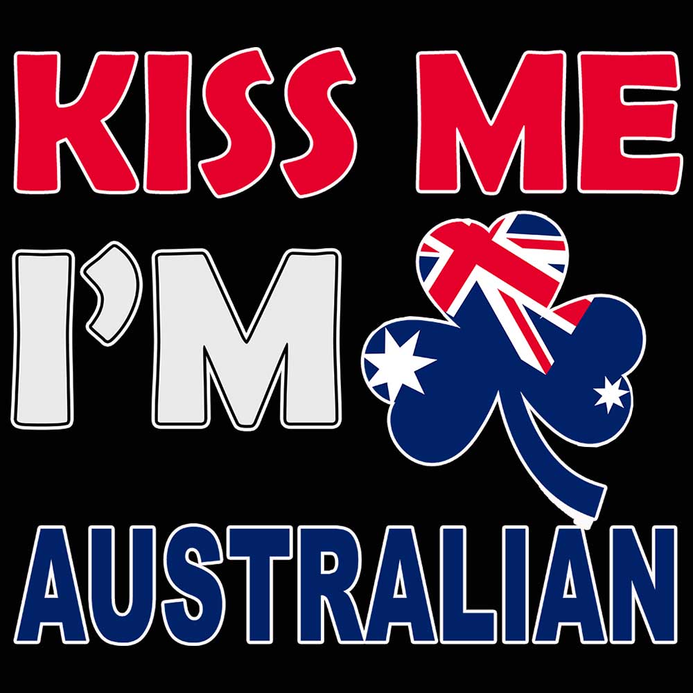 Kiss Me Im Australian Australia Flag Ozzie - Mens 123t Funny T-Shirt Tshirts