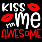 Kiss Me Im Awesome Valentine Valentines Day - Mens 123t Funny T-Shirt Tshirts