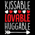 Kissable Lovable Huggable Valentines - Mens 123t Funny T-Shirt Tshirts