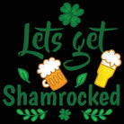 Lets Get Shamrocked Irish St Patricks Day Ireland - Mens 123t Funny T-Shirt Tshirts