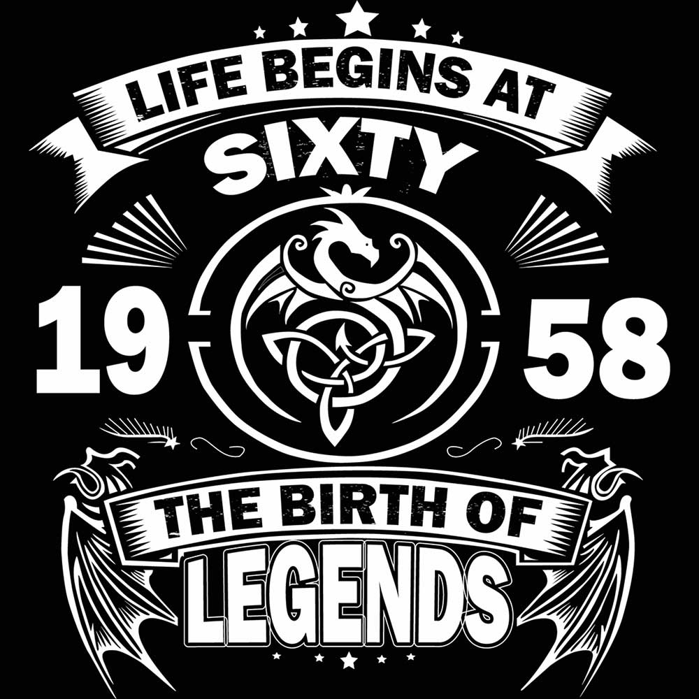Life Begins At Sixty 60 Age Birthday - Mens 123t Funny T-Shirt Tshirts