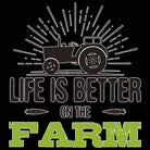 Life Is Better On The Farm Tractor - Mens 123t Funny T-Shirt Tshirts