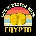 Life Is Better With Crypto Bitcoin - Mens 123t Funny T-Shirt Tshirts