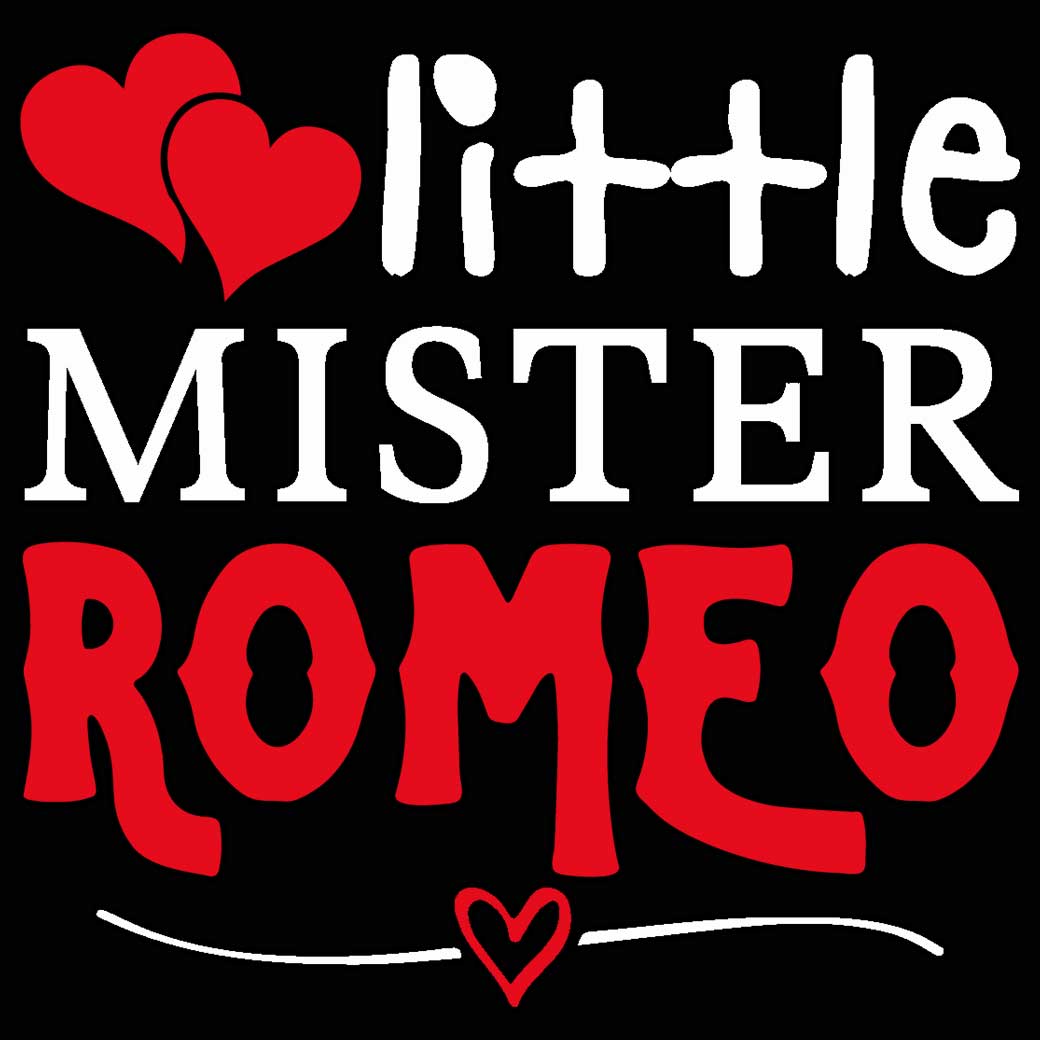 Little Mister Romeo Valentines Day - Mens 123t Funny T-Shirt Tshirts