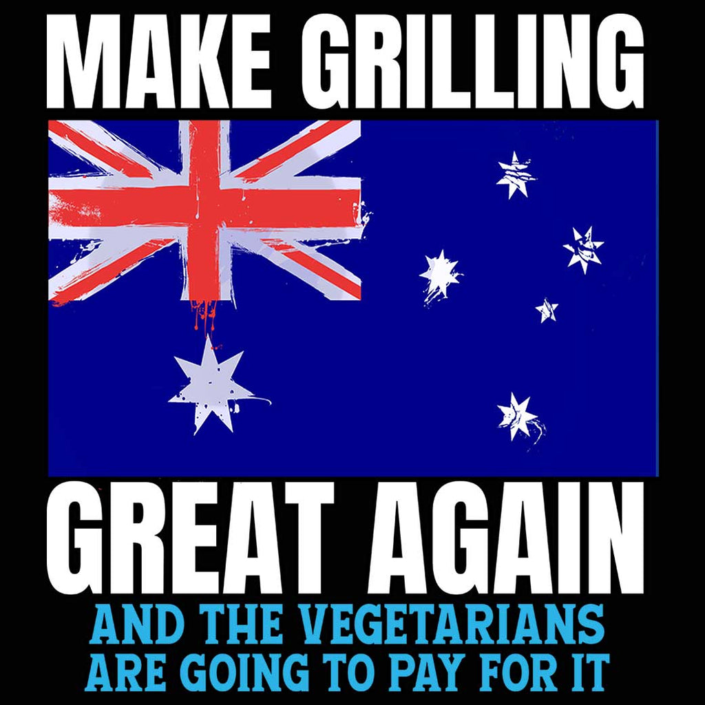 Make Grilling Great Again Bbq Joke Australia Flag - Mens 123t Funny T-Shirt Tshirts
