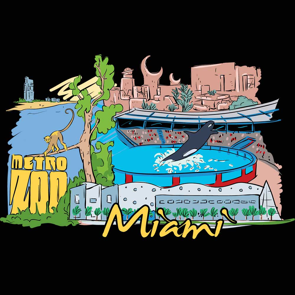 Miami South Florida Country Flag Destination - Mens 123t Funny T-Shirt Tshirts