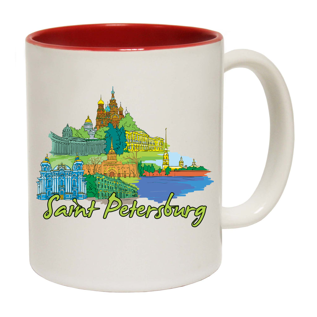Saint Petersburg St Russia Country Flag Destination - Funny Coffee Mug