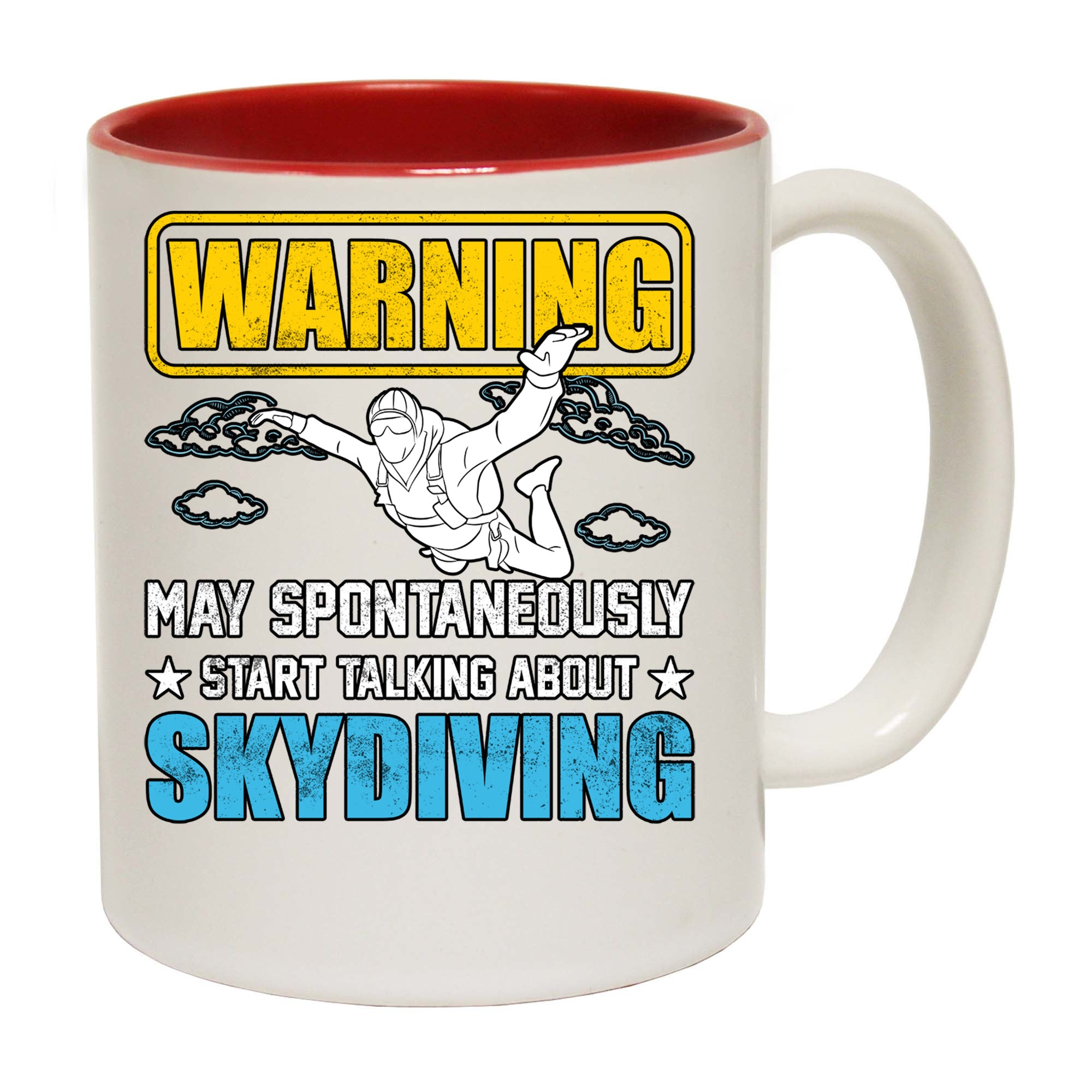 Warning May Start Talking About Skydiving - Funny Coffee Mug