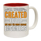 All Women Created Equal Finest Become Engineers - Funny Coffee Mug