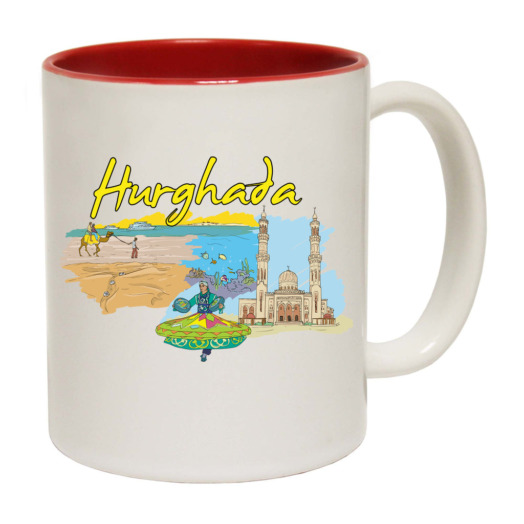 Hurghada Egypt Country Flag Destination - Funny Coffee Mug